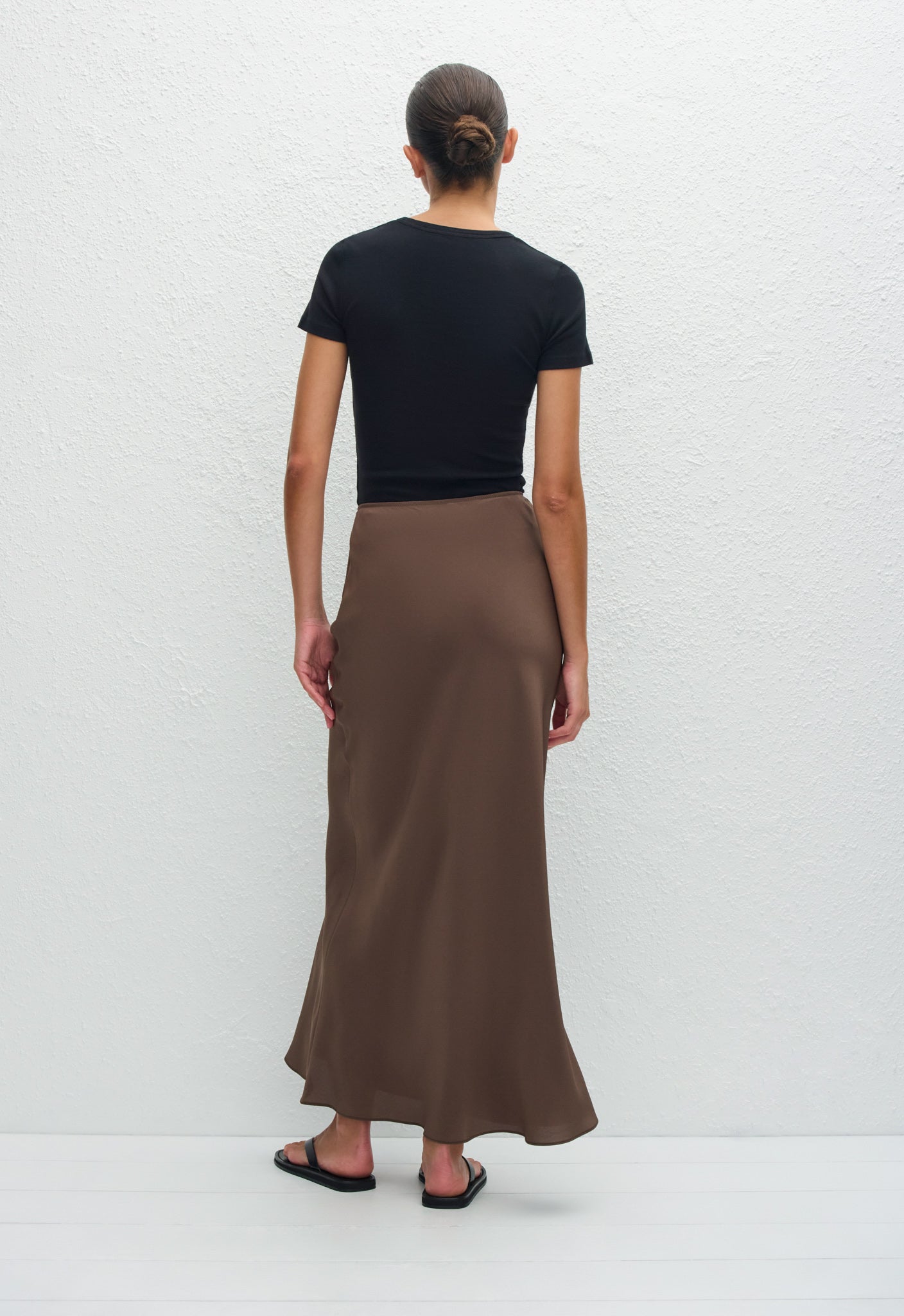 Bias Elastic Skirt - Truffle - Matteau