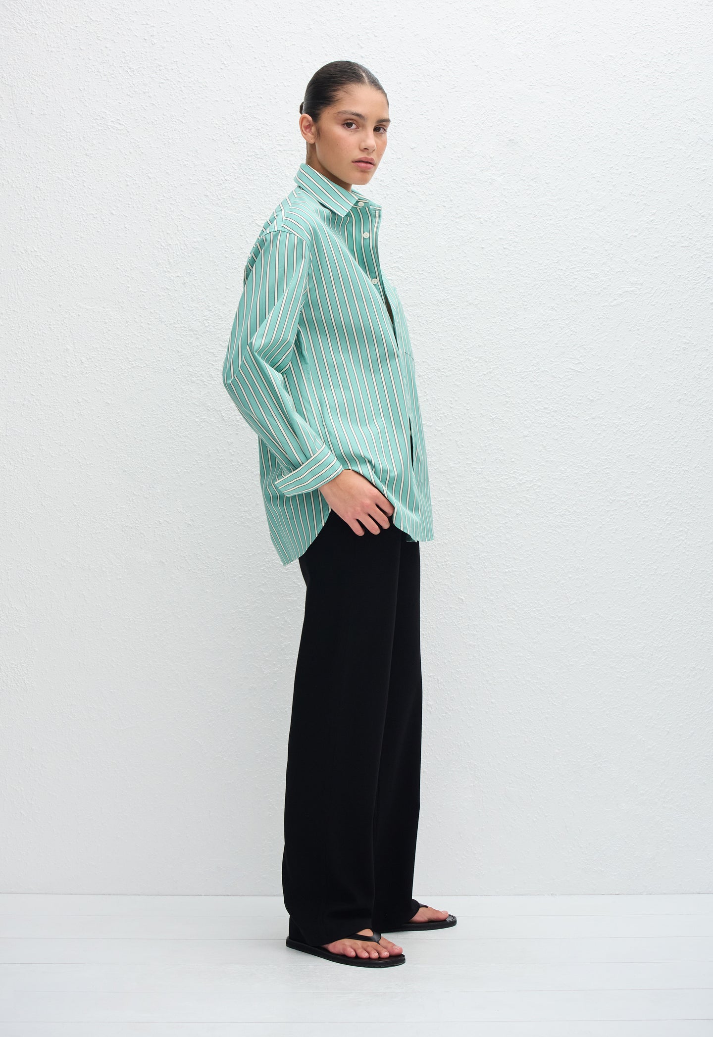 Classic Stripe Shirt - Aegean Stripe - Matteau