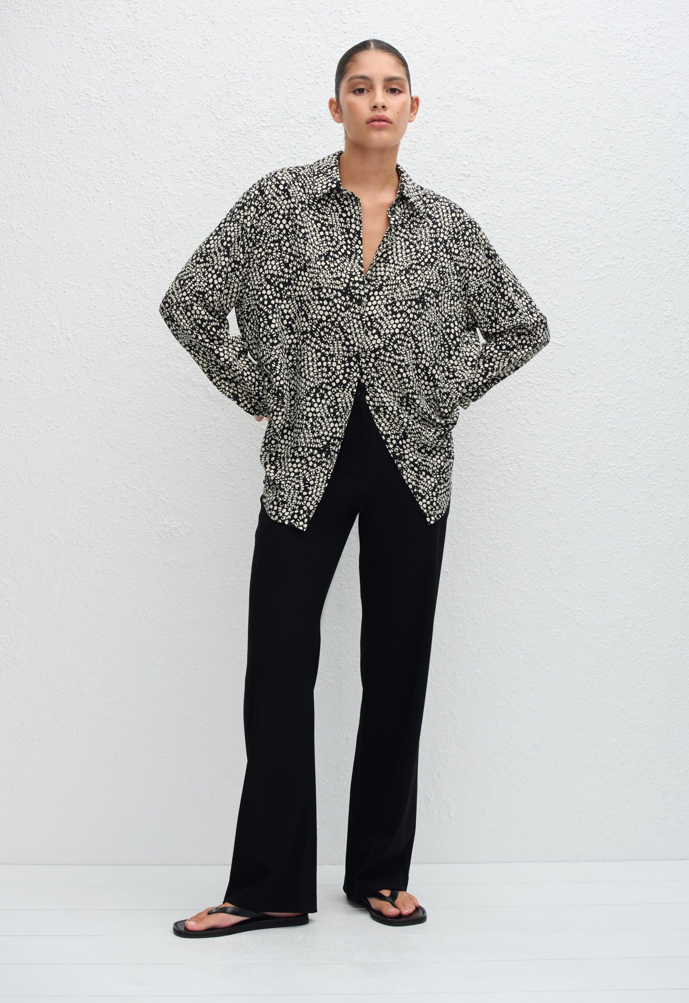 Long Sleeve Silk Shirt - Kyoto - Matteau