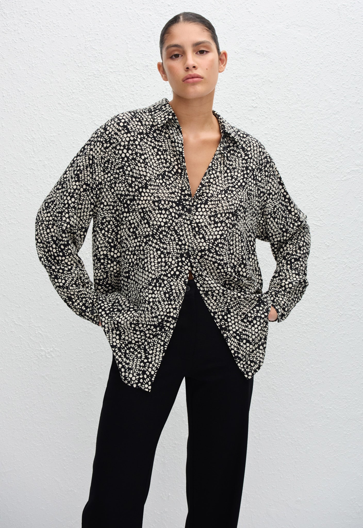 Long Sleeve Silk Shirt - Kyoto - Matteau