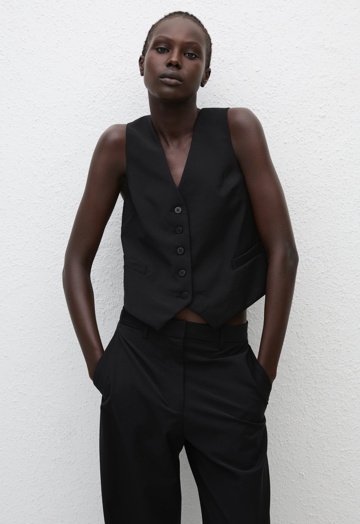 Tailored Waistcoat - Black - Matteau