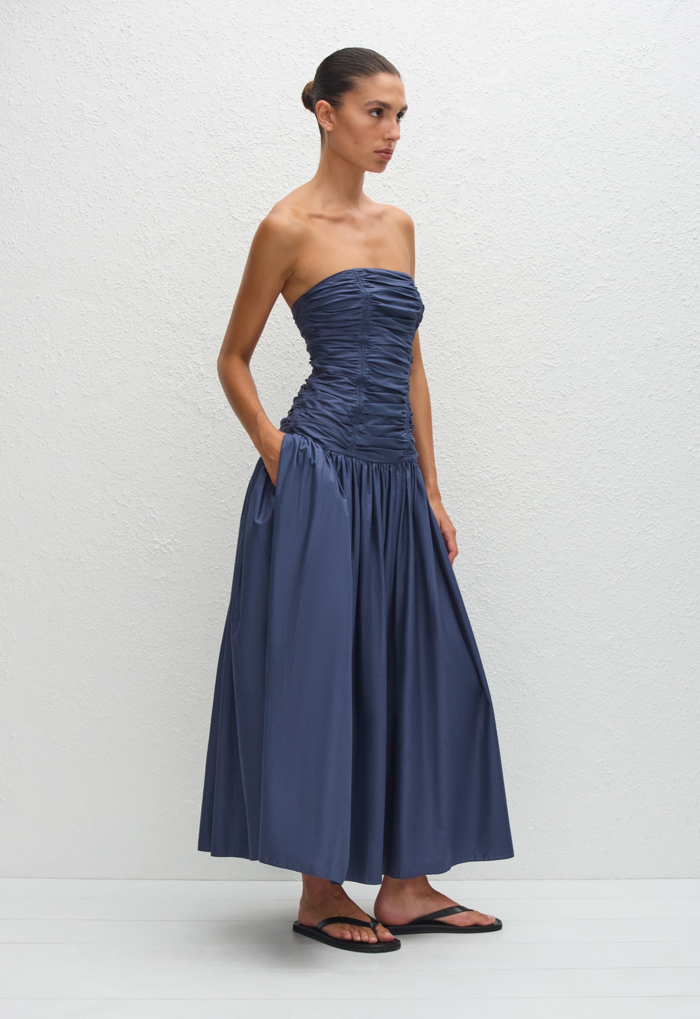Strapless Drop Waist Dress - Dusk - Matteau