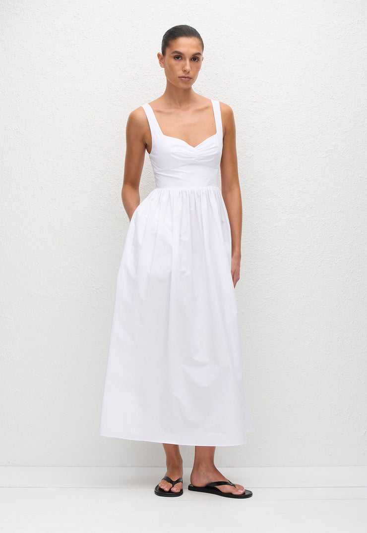 Bralette Midi Dress - White - Matteau