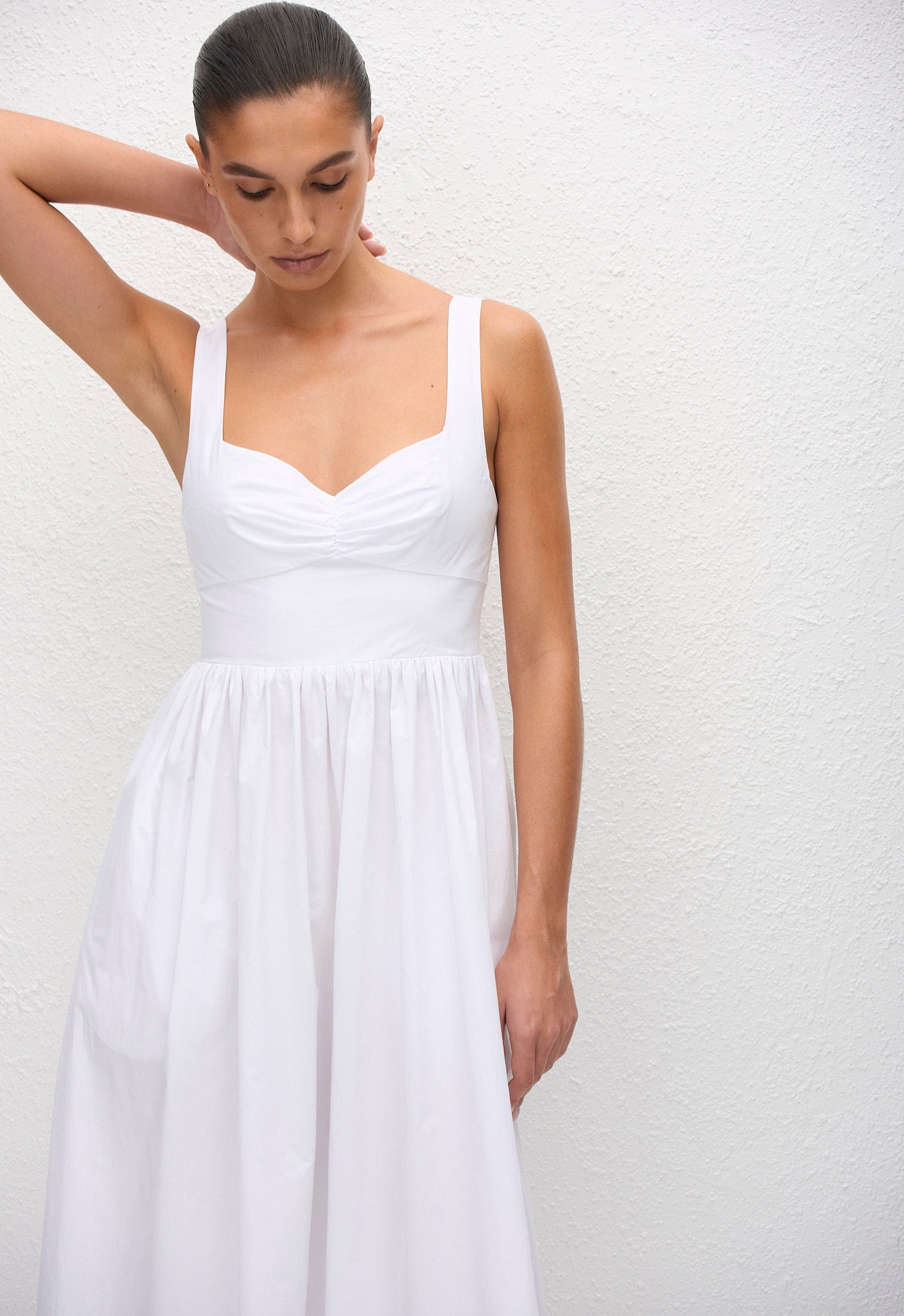 Bralette Midi Dress - White - Matteau