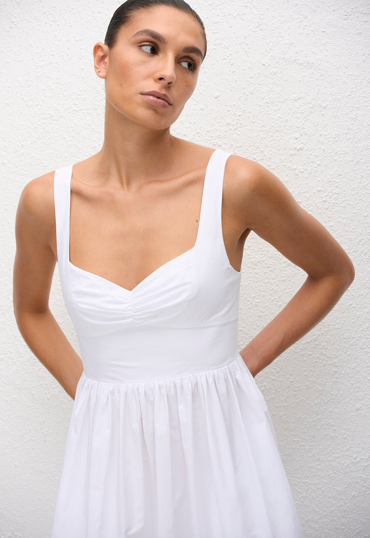 Bralette Midi Dress - White