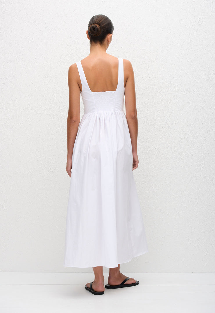 Bralette Midi Dress - White - Matteau