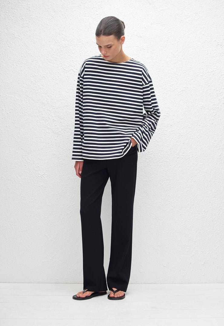 Breton Stripe Tee - French Navy - Matteau