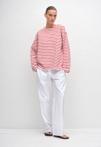 Breton Stripe Tee - Red/White - Matteau