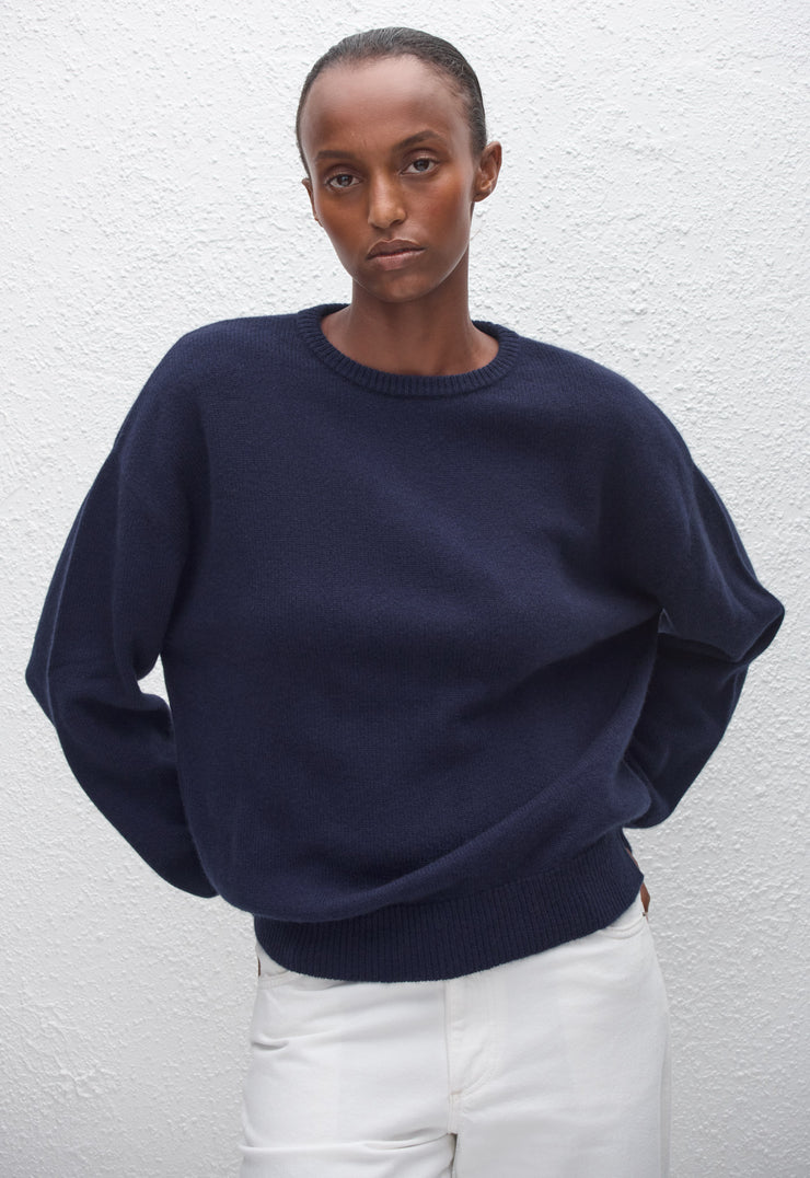 Cashmere Crew Sweater - Navy - Matteau