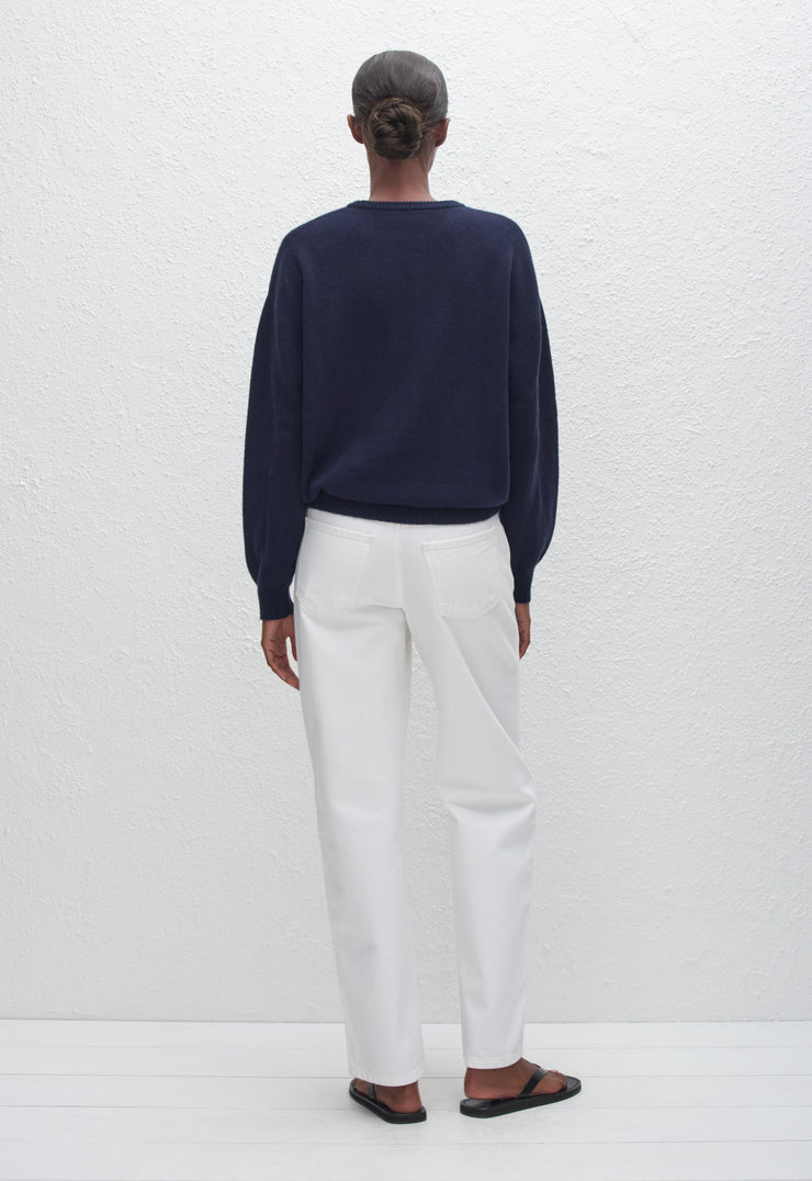Cashmere Crew Sweater - Navy - Matteau