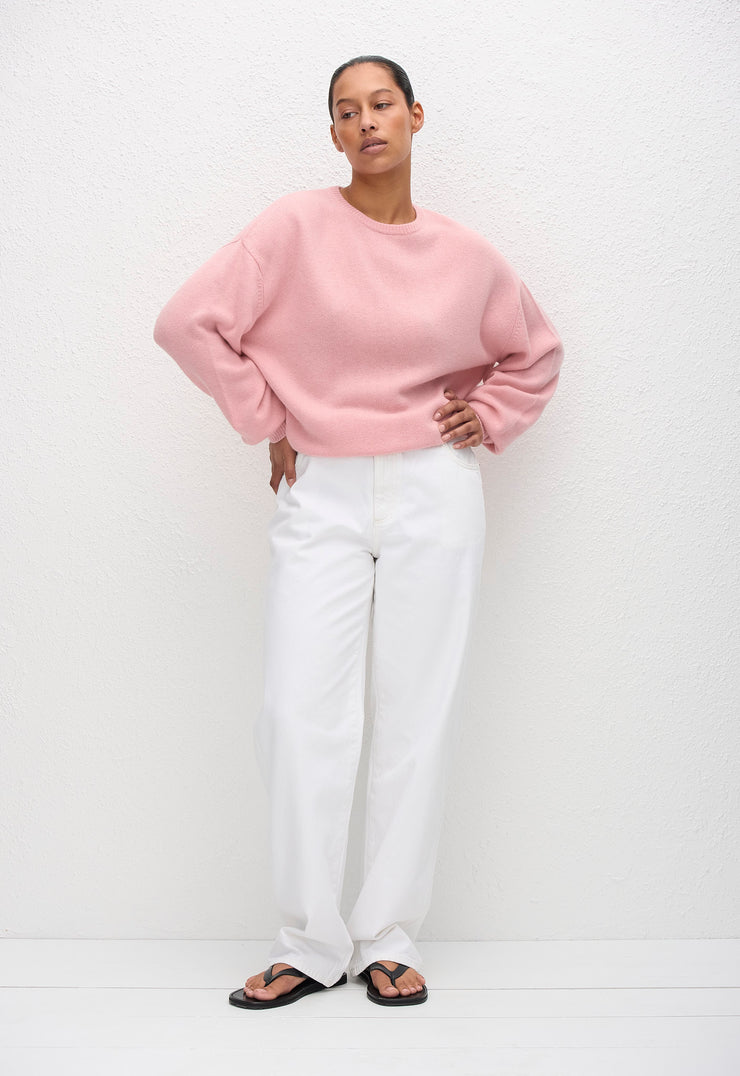 Cashmere Crew Sweater - Sorbet - Matteau