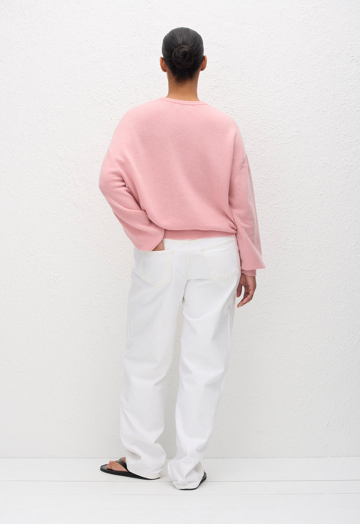Cashmere Crew Sweater - Sorbet - Matteau