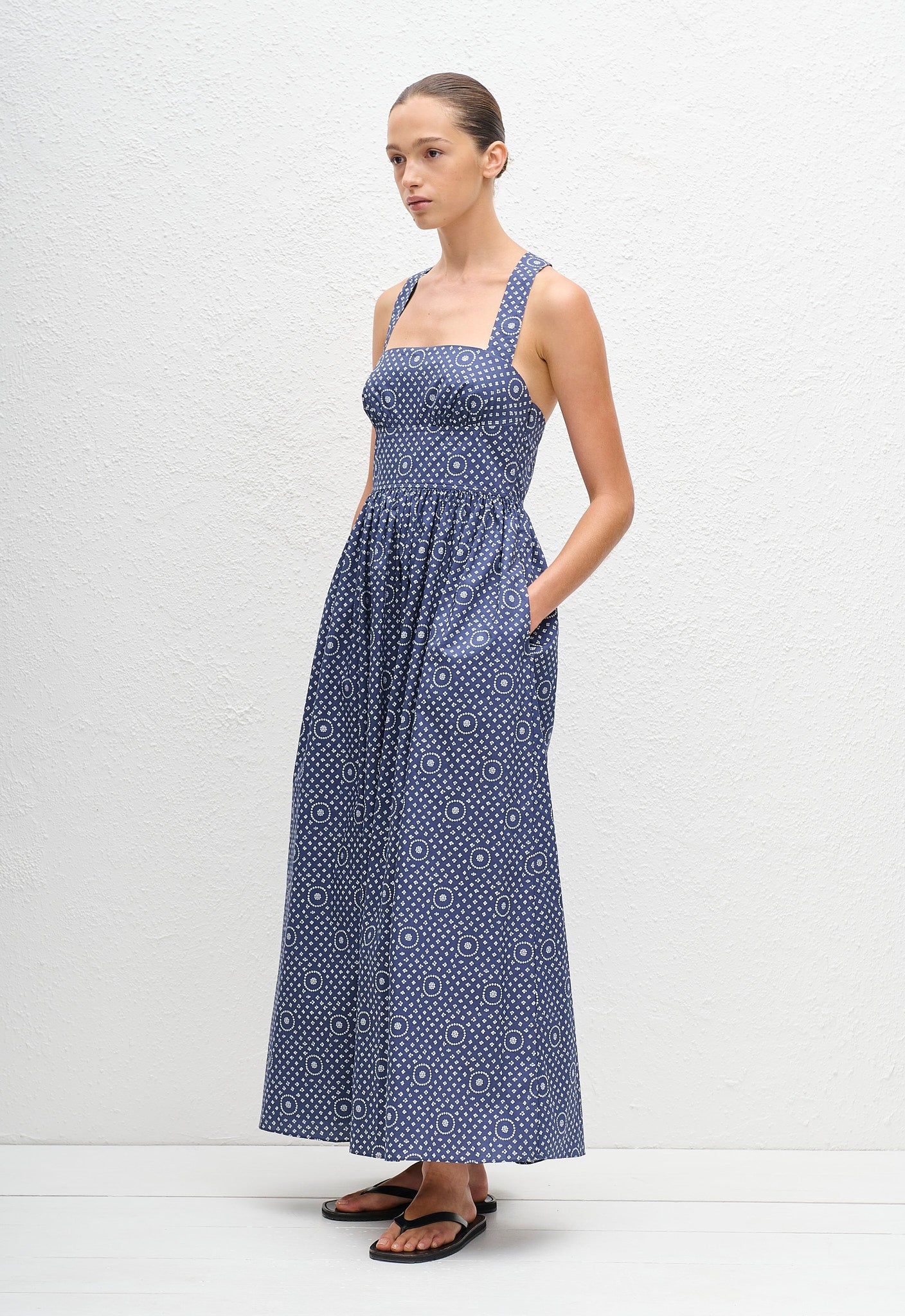 Crossback Midi Dress - Bluebell - Matteau