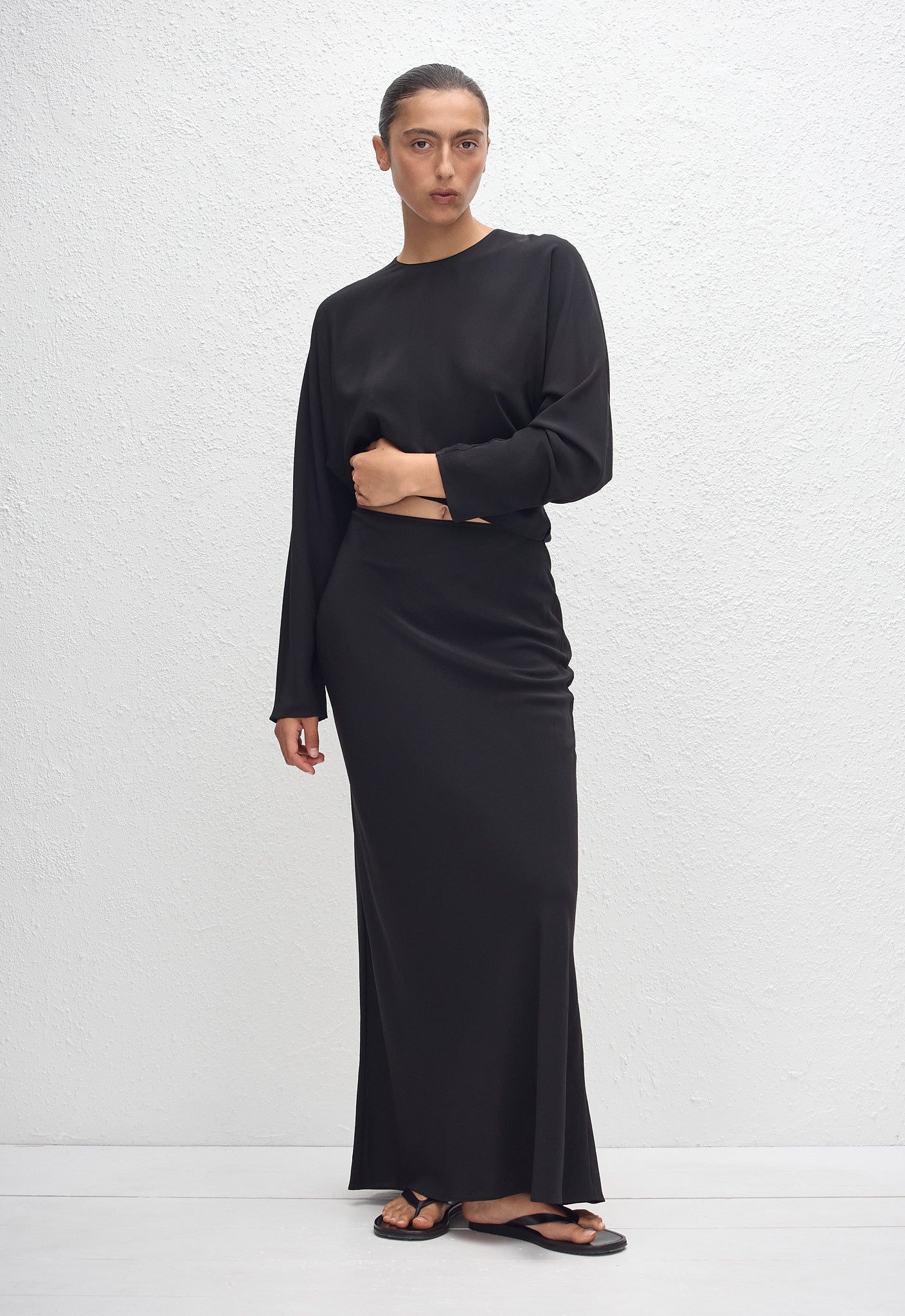 Bias Elastic Skirt - Black - Matteau