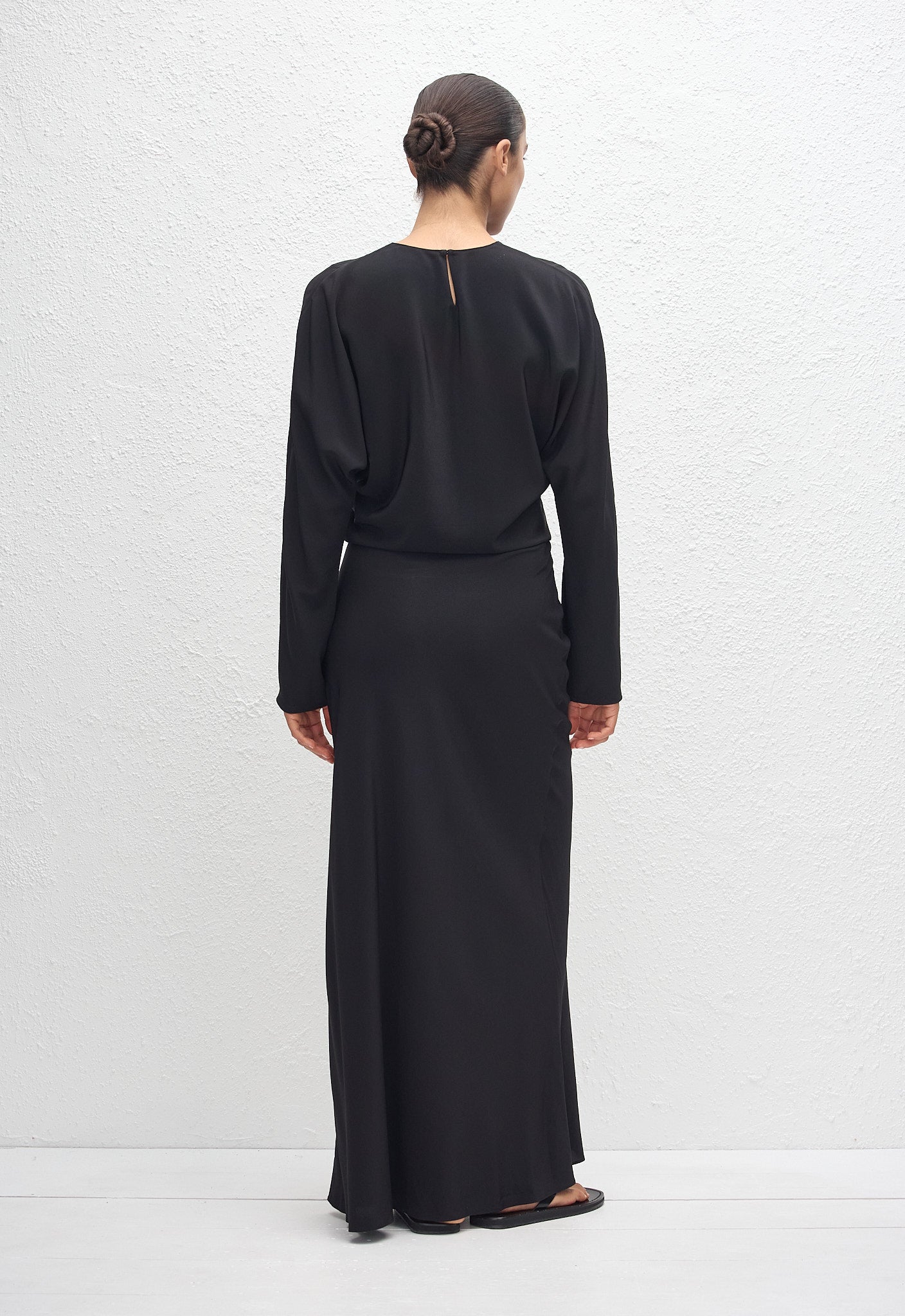 Bias Elastic Skirt - Black - Matteau