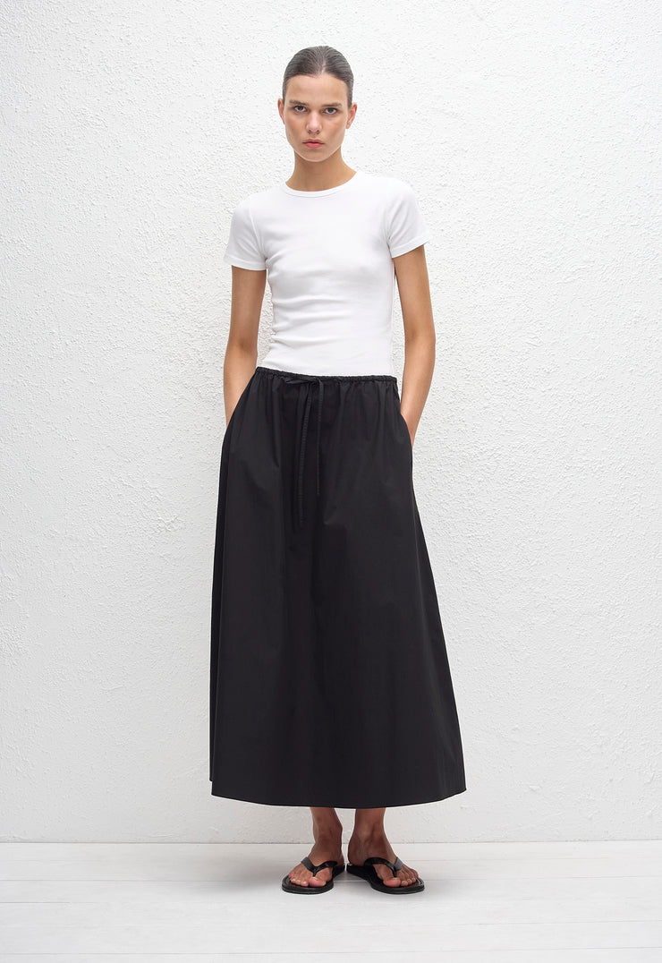 Drawcord Skirt - Black - Matteau