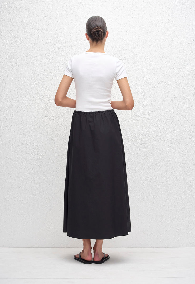 Drawcord Skirt - Black - Matteau
