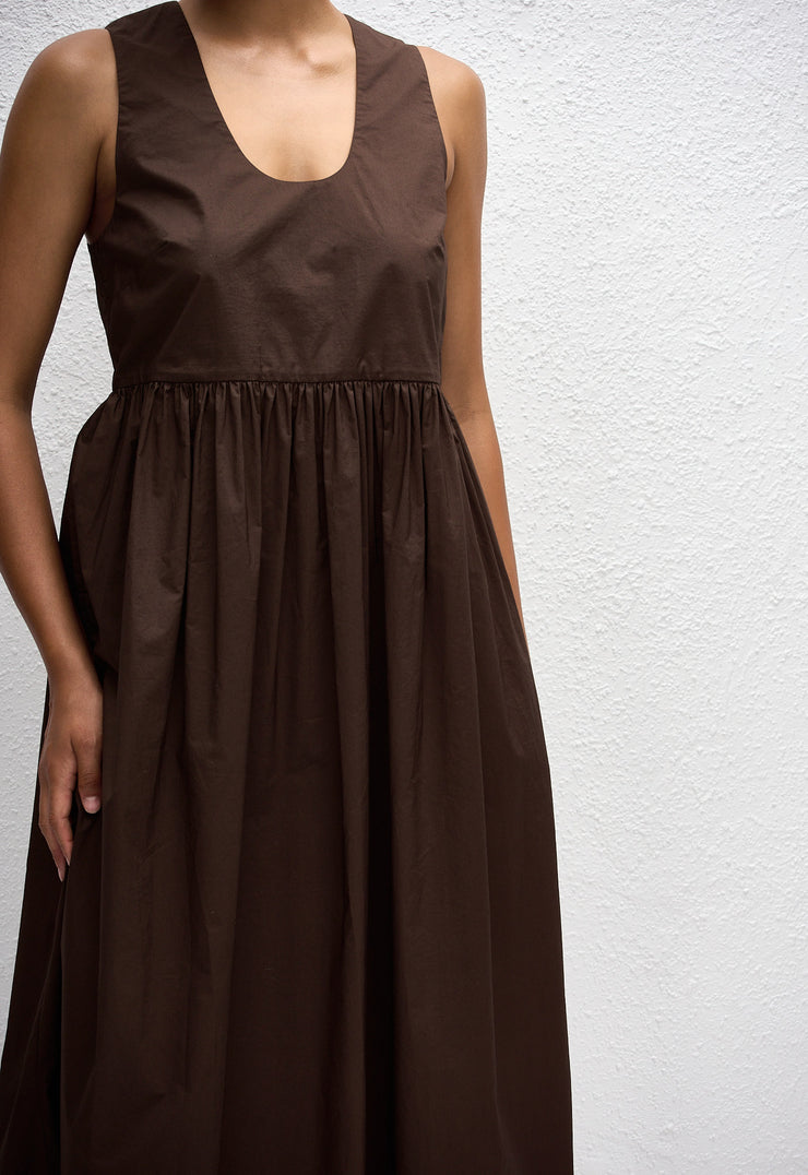 Deep U Sundress - Chocolate - Matteau