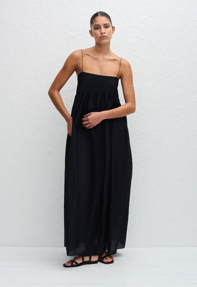 Matteau | Empire Pintuck Bodice Dress | Black, 4 Matteau | Empire Pintuck Bodice Dress | Black, 4