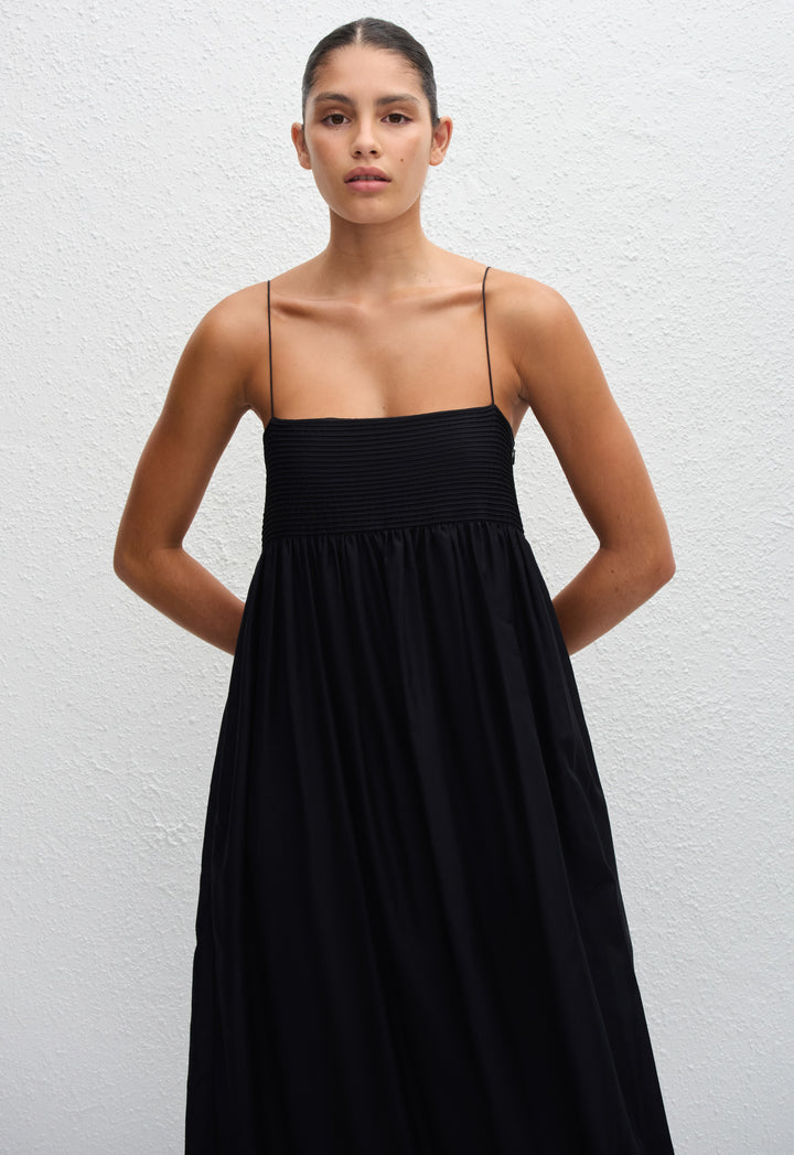 【新品】OHGAタグ付き EMPIRE DRESS ワンピース Sブラック Empire Pintuck Bodice Dress - Black - Matteau