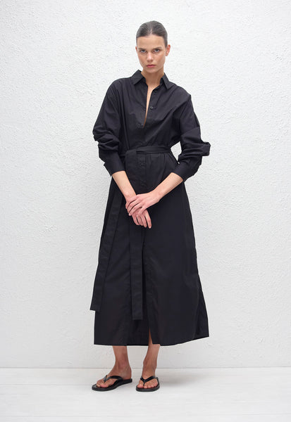 Everyday Shirt Dress - Black - Matteau Everyday Shirt Dress - Black - Matteau
