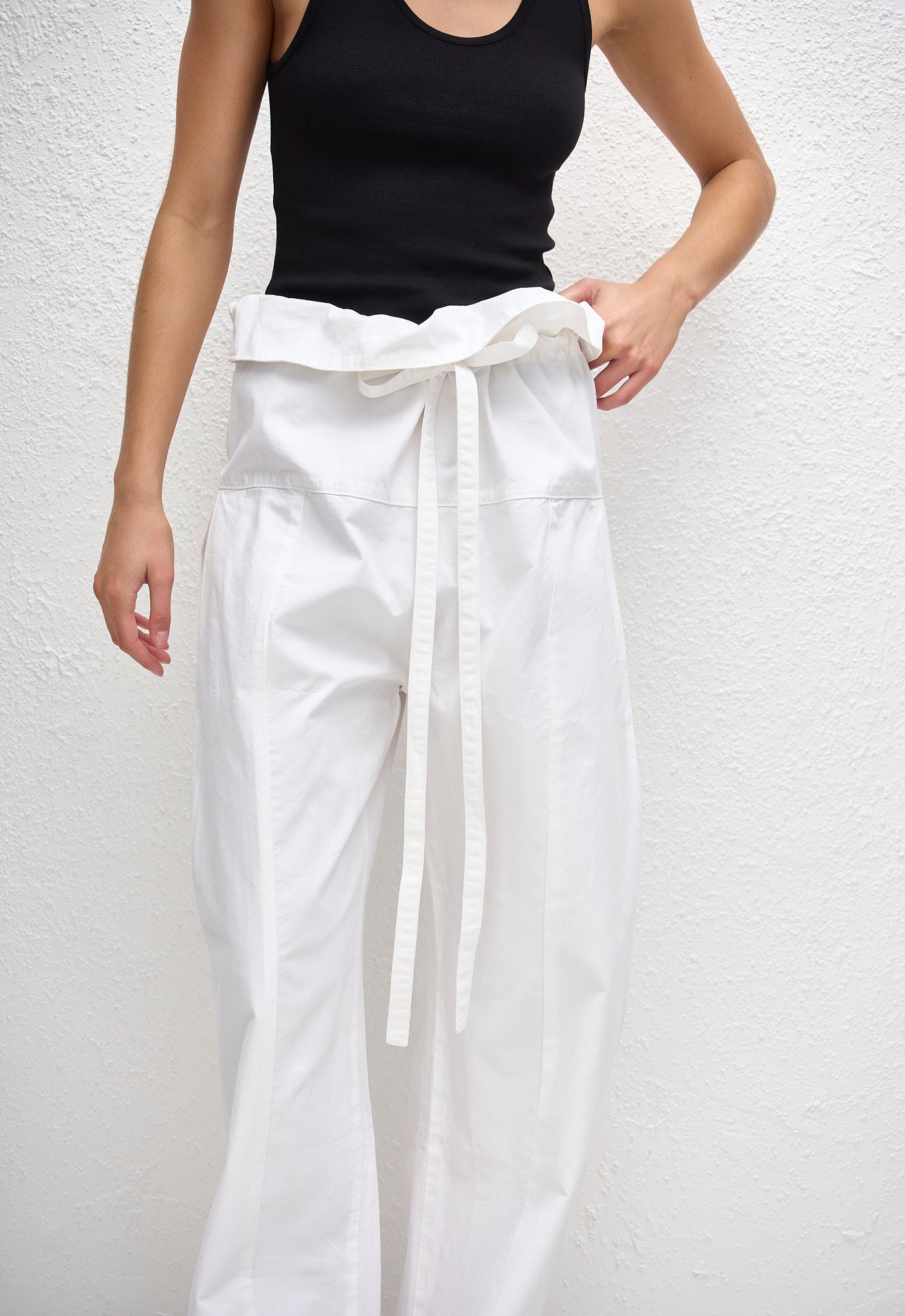 Fisherman Drawcord Pant - White - Matteau