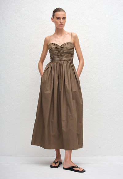 Gathered Bodice Dress - Birch - Matteau