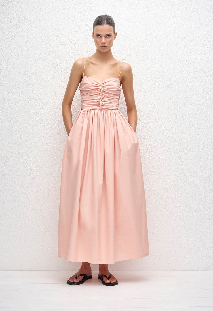 Gathered Bodice Dress - Blush - Matteau