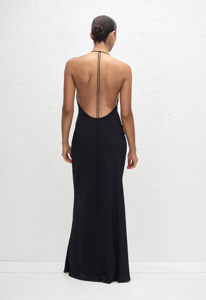 Low Back Halter Dress - Black - Matteau Low Back Halter Dress - Black - Matteau