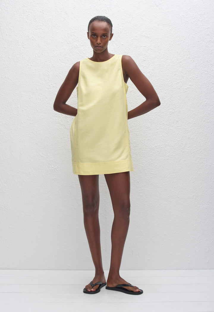 linen mini shift dress - Lemon antla_in_funnel_1567 Offered in medium Blue New Years Eve Size:28 (ADD +$10)