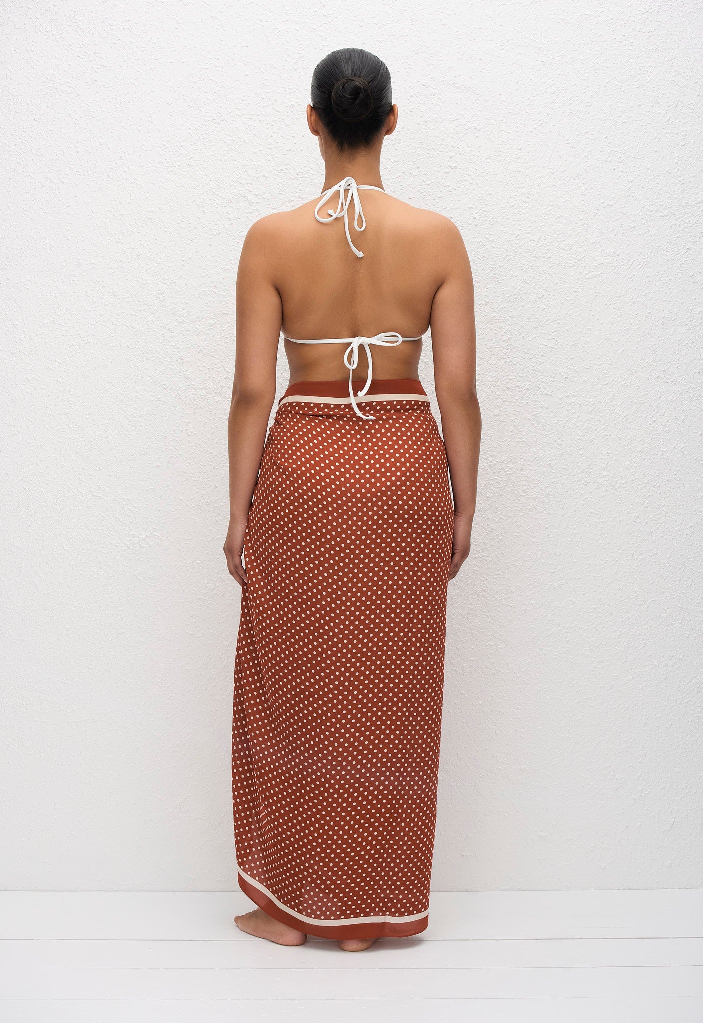 Silk Sarong - Polka Dot (Tomato) - Matteau