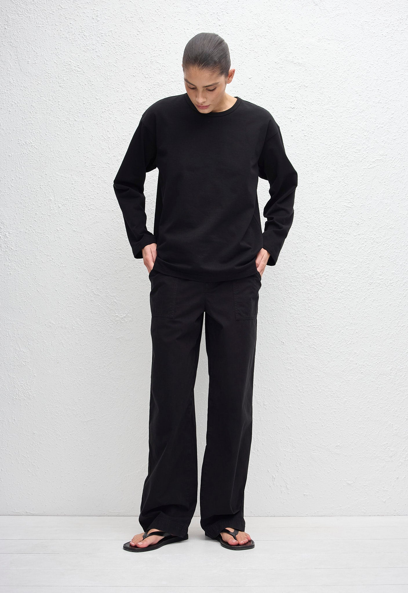 Long Sleeve Tee - Black - Matteau