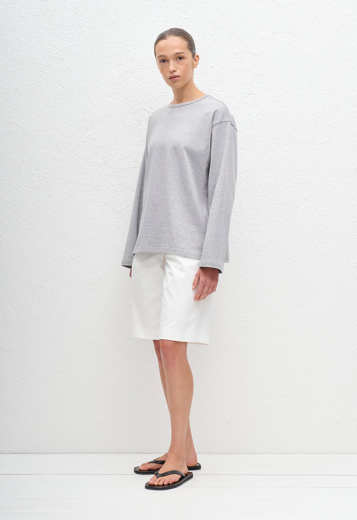 Long Sleeve Tee - Heather Grey - Matteau