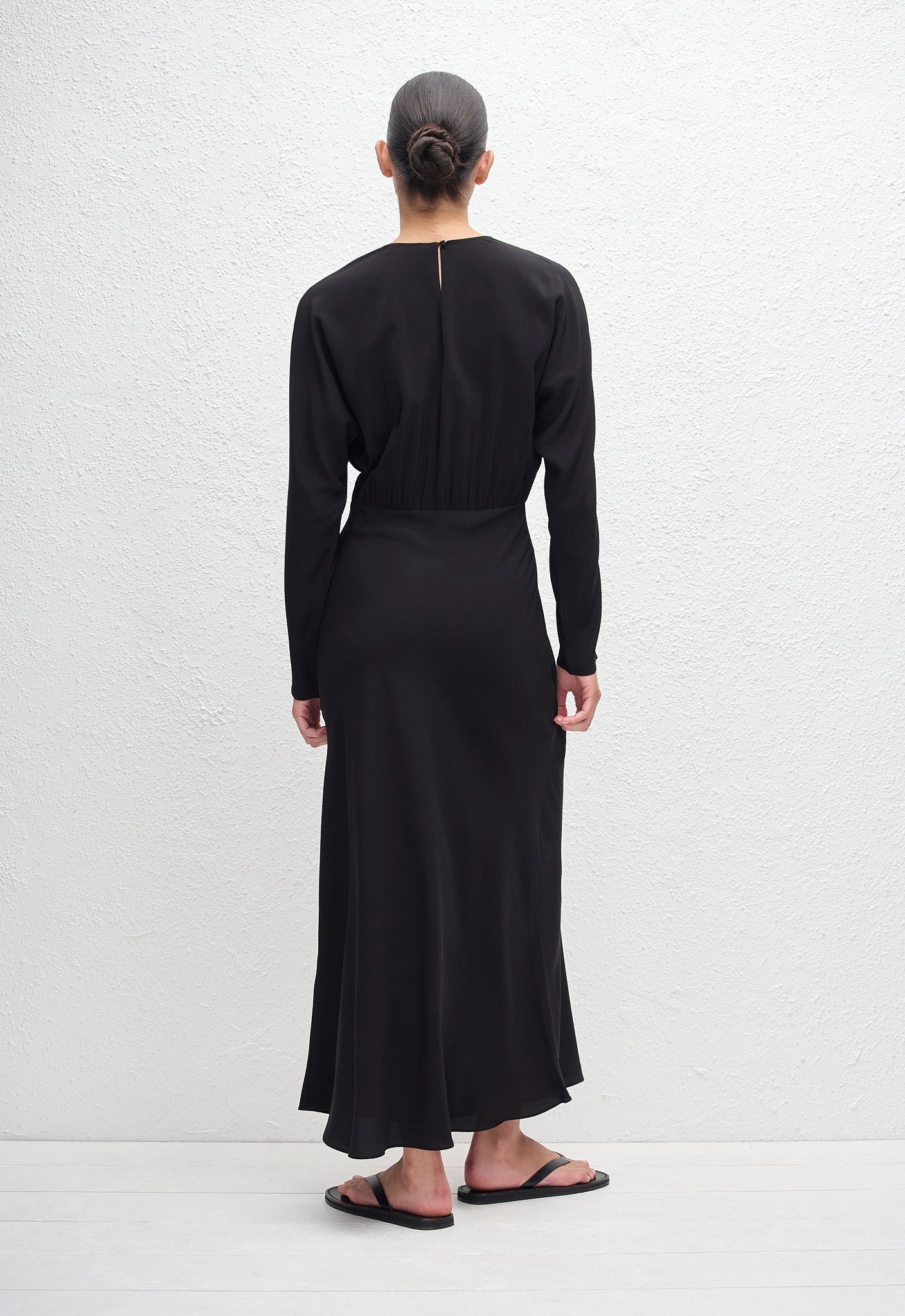 Magyar Bias Slip Dress - Black - Matteau
