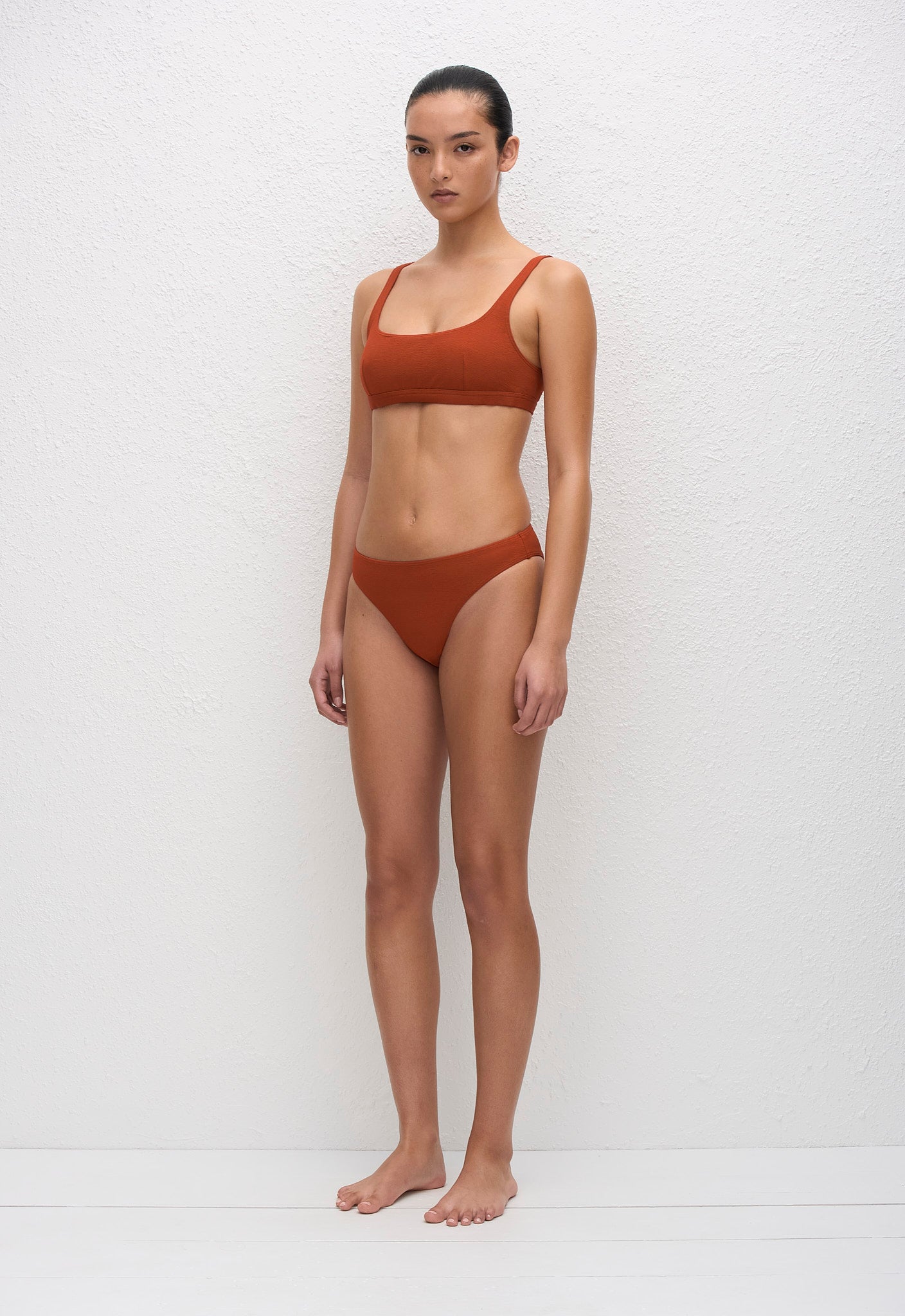 Nineties Crop Top - Tomato Crinkle - Matteau
