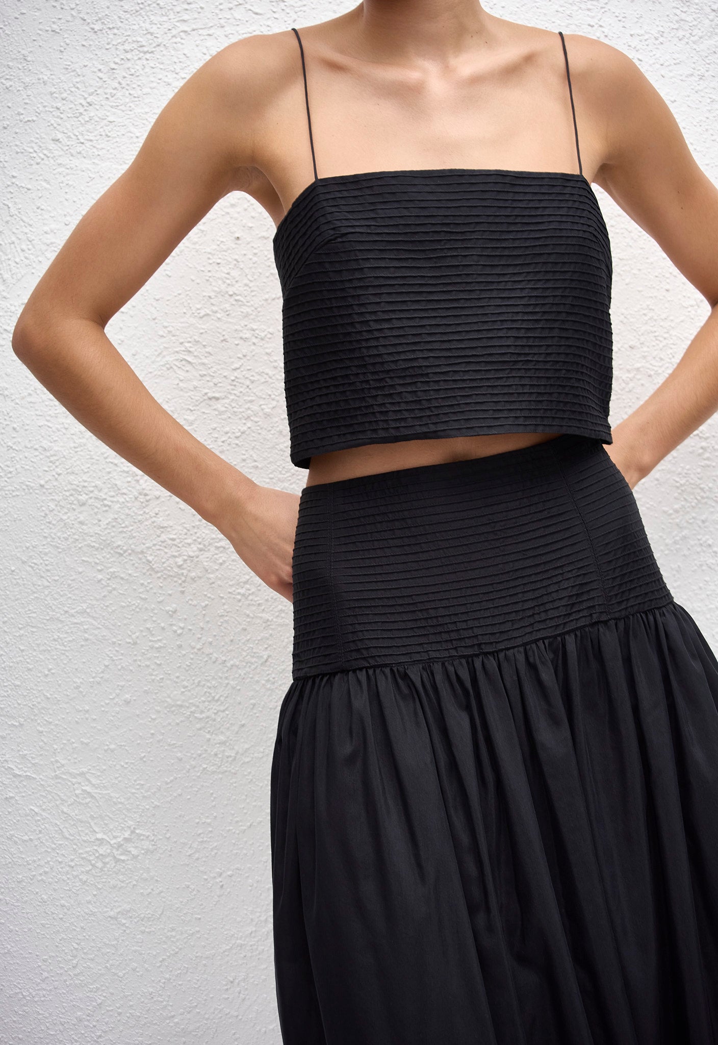 Pintuck Cami - Black - Matteau