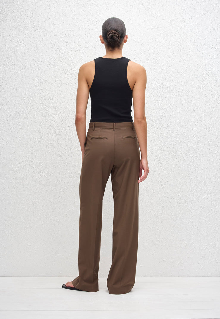 Relaxed Tailored Trouser - Coffee - Matteau
