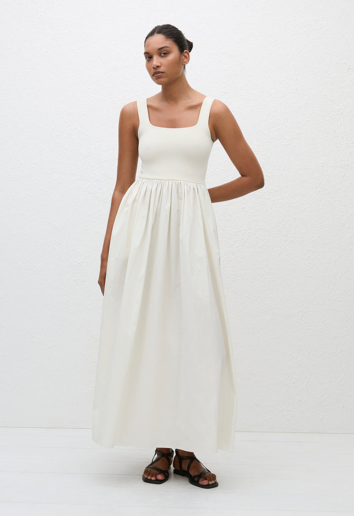 Matteau Knit And Cotton Dress - Ecru | 2 Matteau Knit And Cotton Dress - Ecru | 2