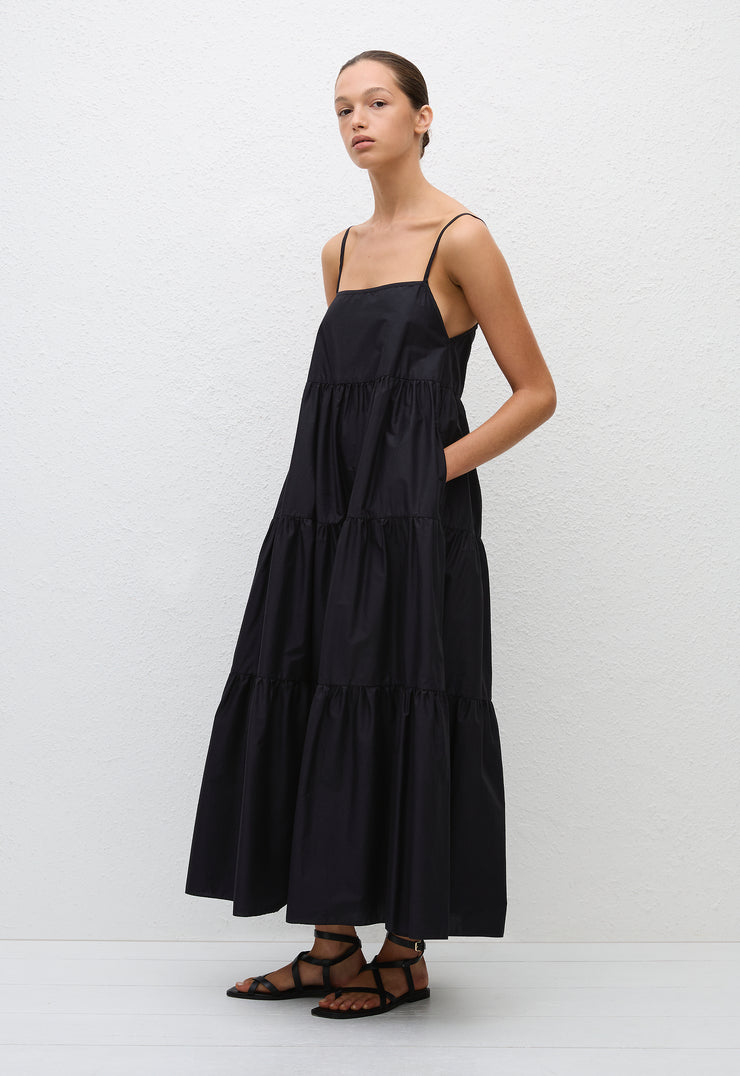 Tiered Sundress - Black - Matteau