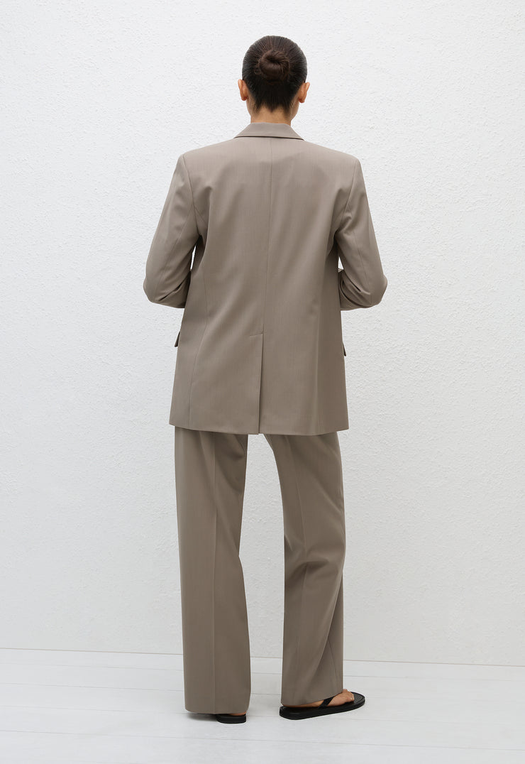 Relaxed Tailored Blazer - Taupe - Matteau