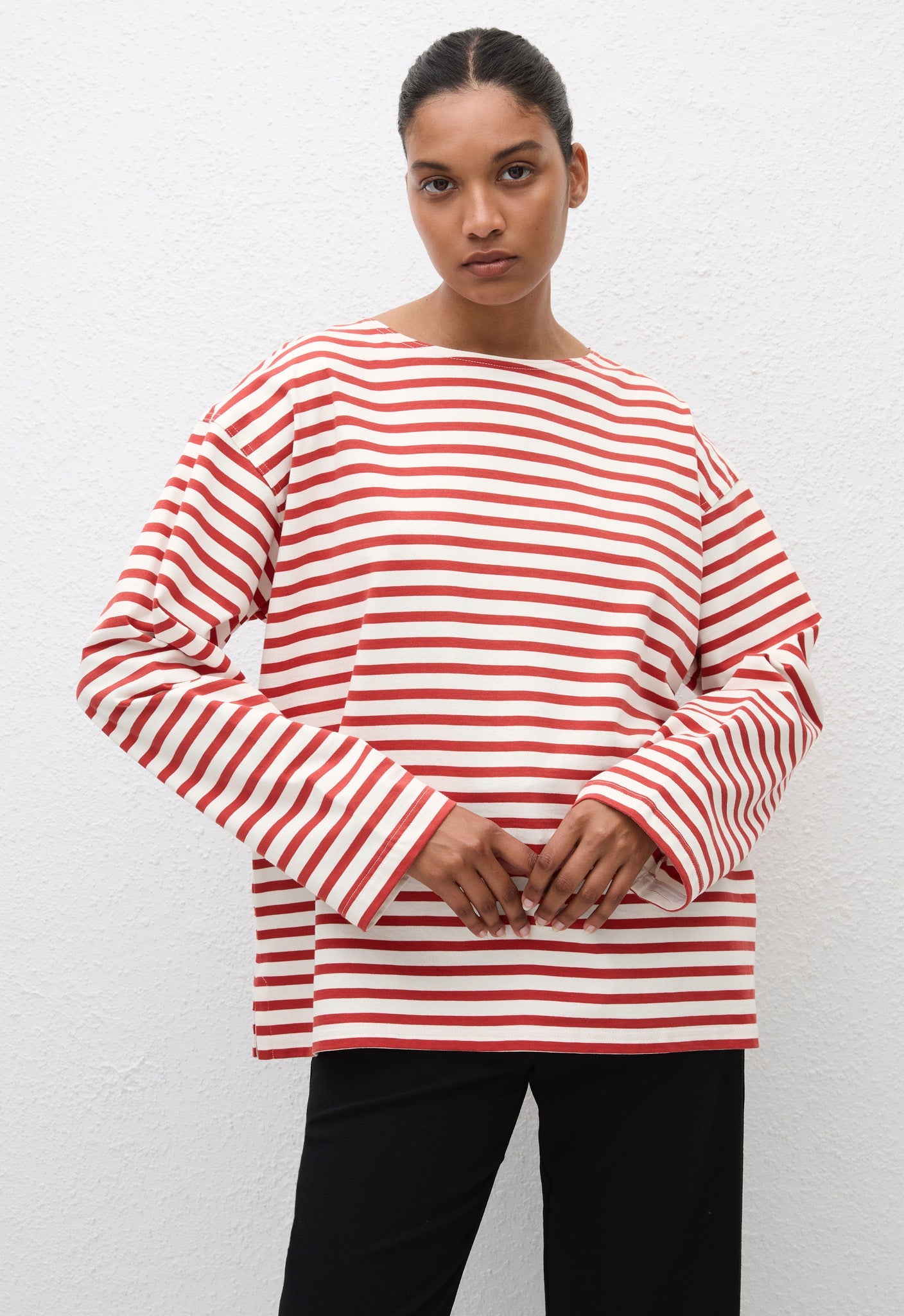 Breton Stripe Tee Red White Matteau