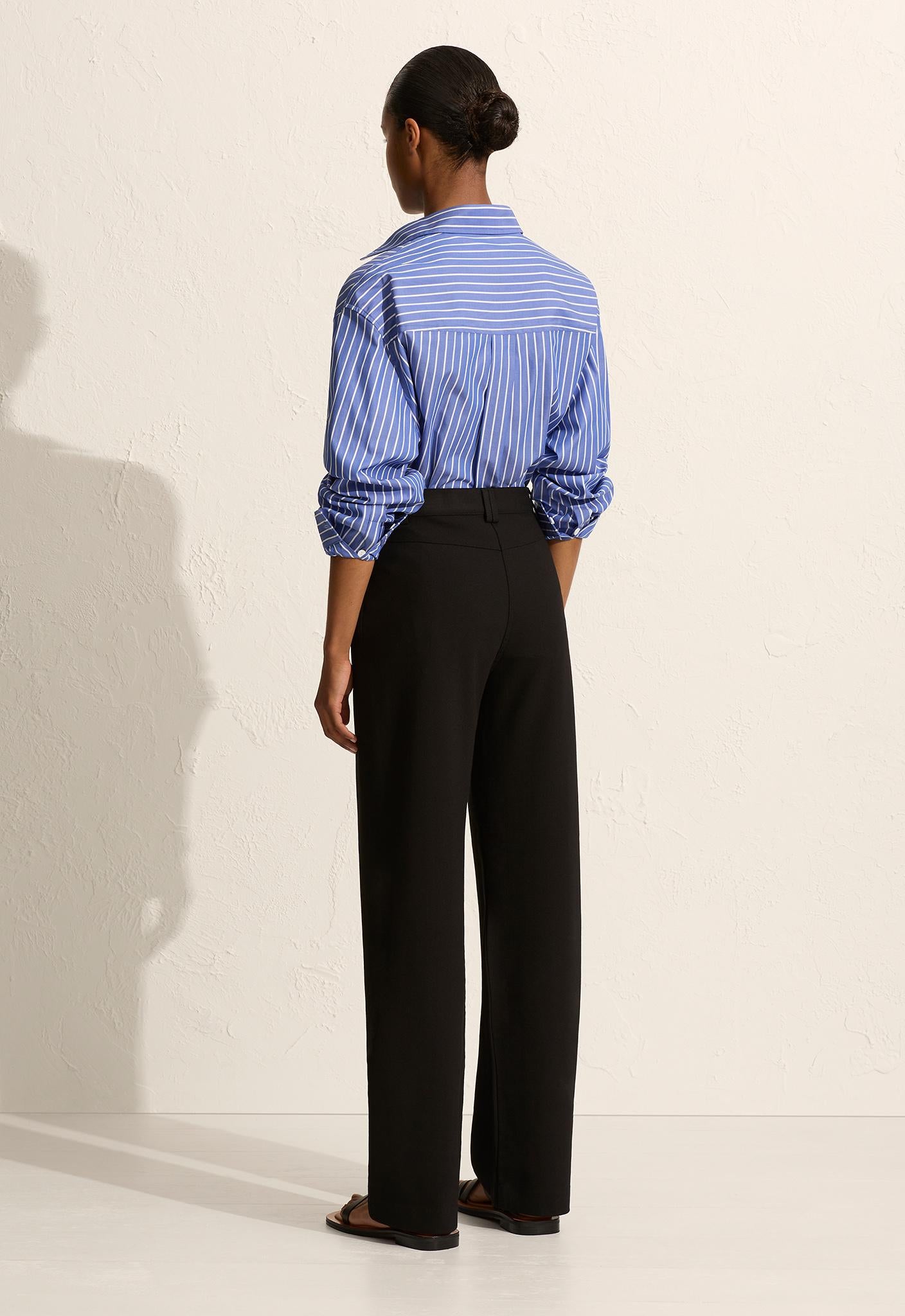 Classic Stripe Shirt - Lapis Stripe - Matteau