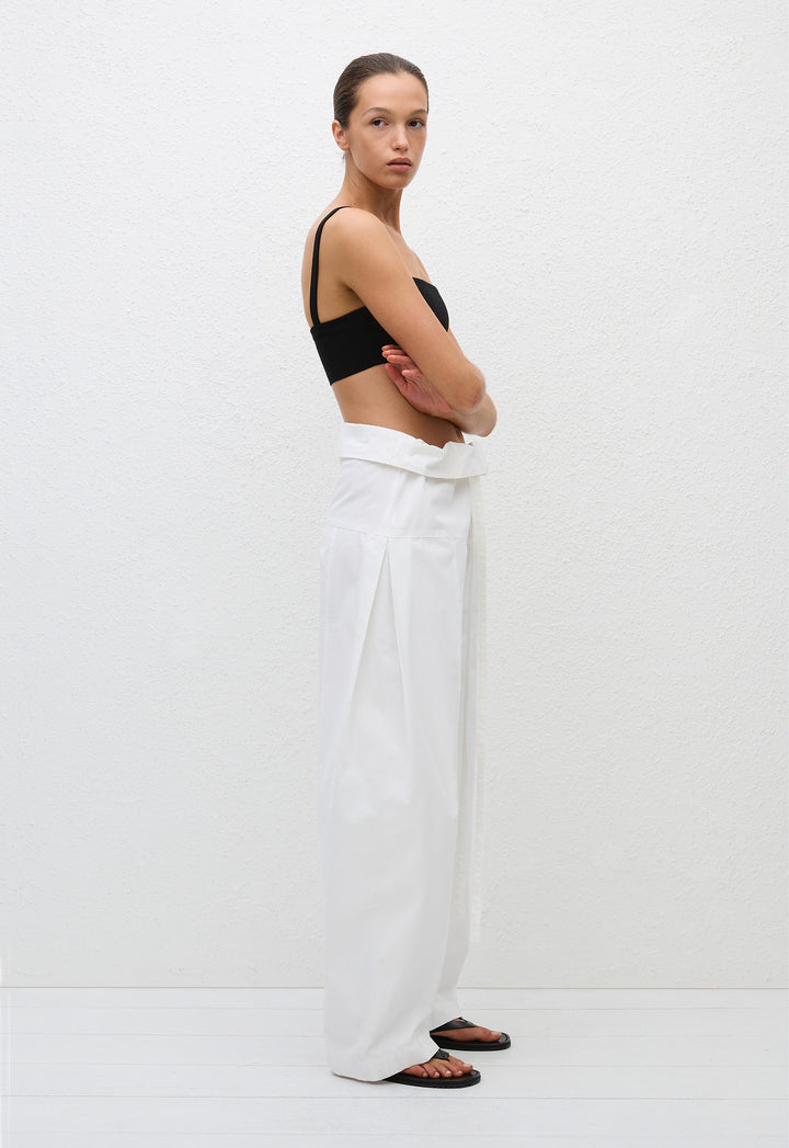 Fisherman Drawcord Pant - White - Matteau