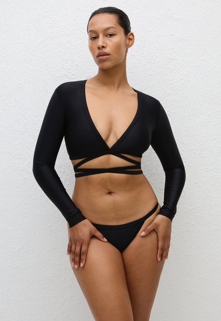 Wrap Sun Top - Black - Matteau