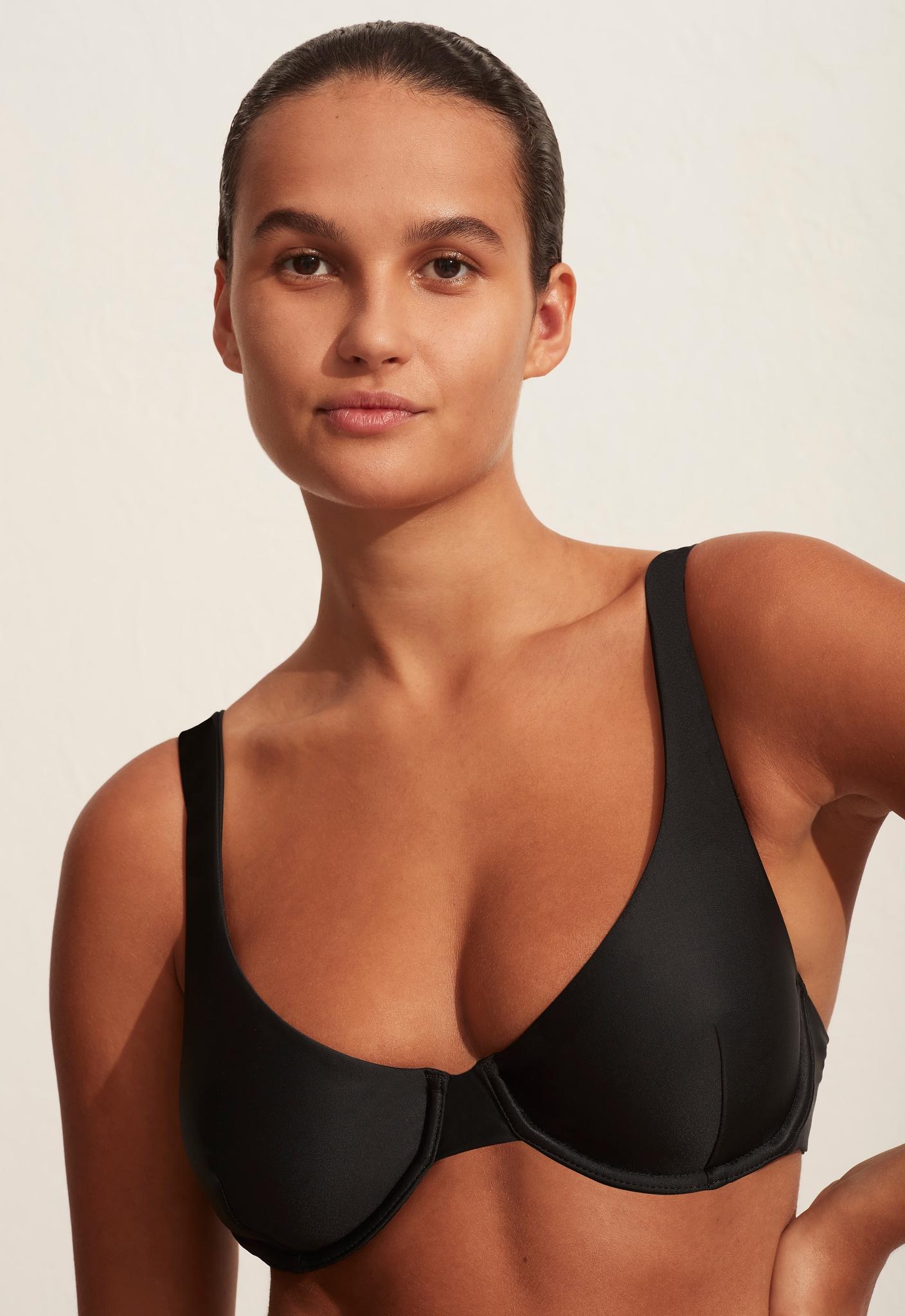 Underwire Plunge Top - Black - Matteau