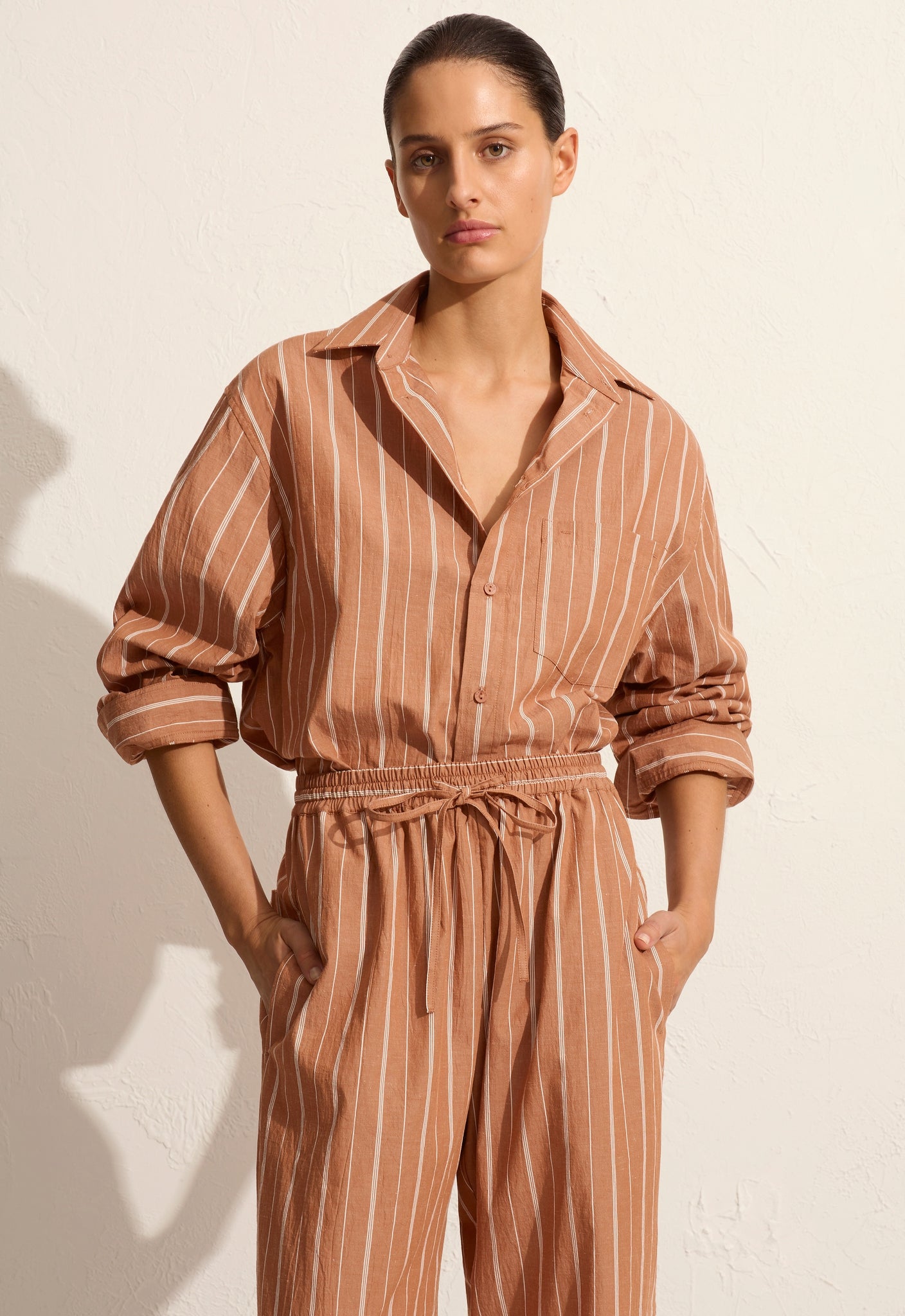 Relaxed Stripe Shirt - Desert Stripe - Matteau