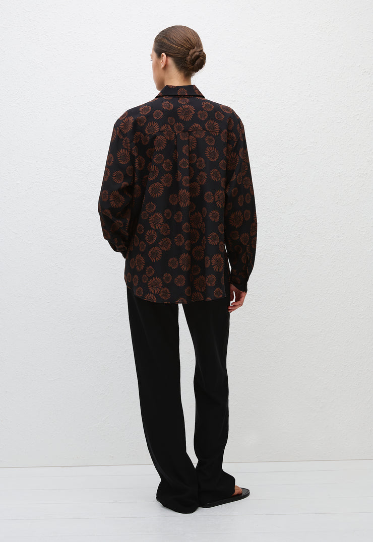Long Sleeve Silk Shirt Panama - Matteau