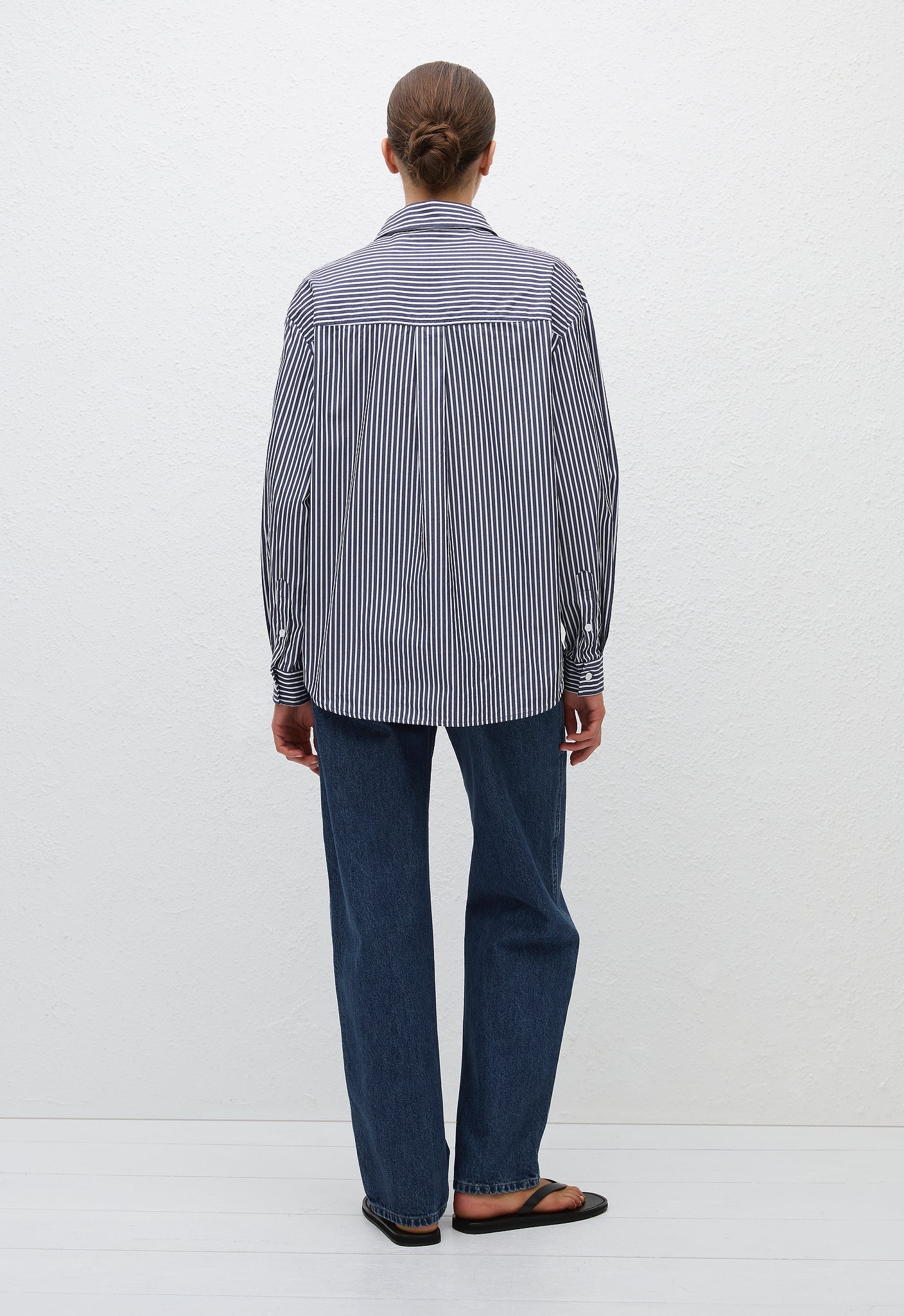 送料無料 店舗 Classic Matteau - Stripe Navy - Shirt Stripe トップス