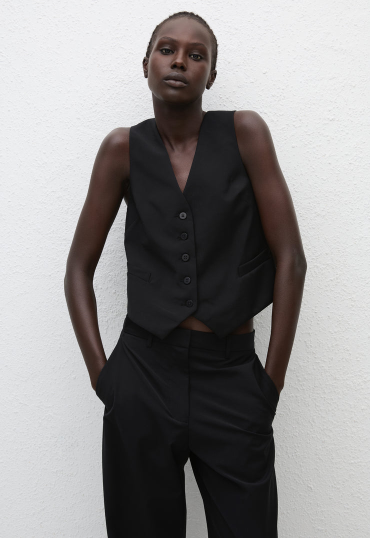 Tailored Waistcoat - Black - Matteau