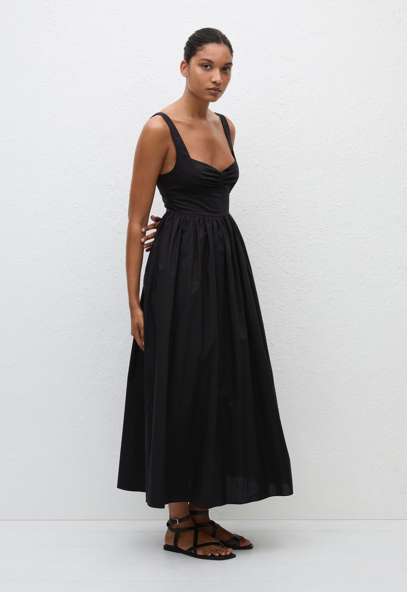 Bralette Midi Dress - Black - Matteau